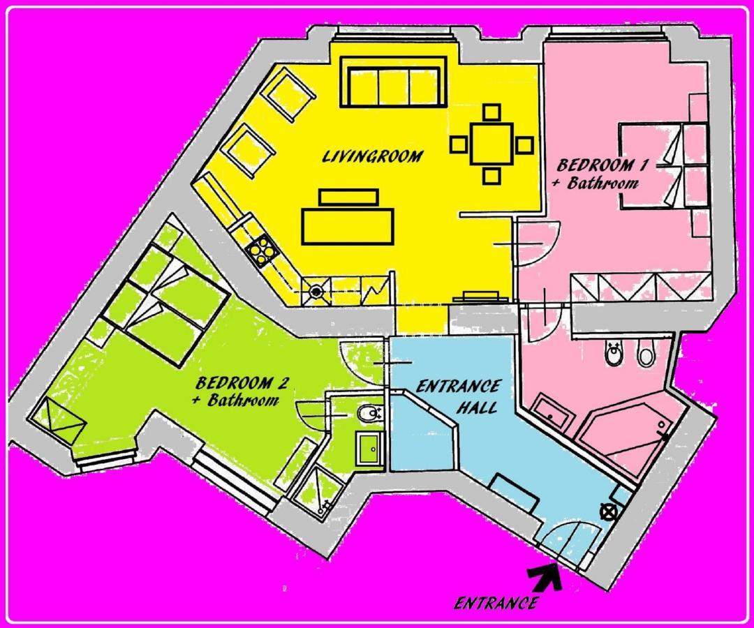 In Heart Of Prague - 2Br 2Ba Elegant Downtown Apt ภายนอก รูปภาพ
